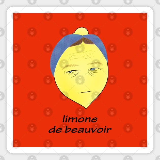 limone de beauvoir Magnet by shackledlettuce